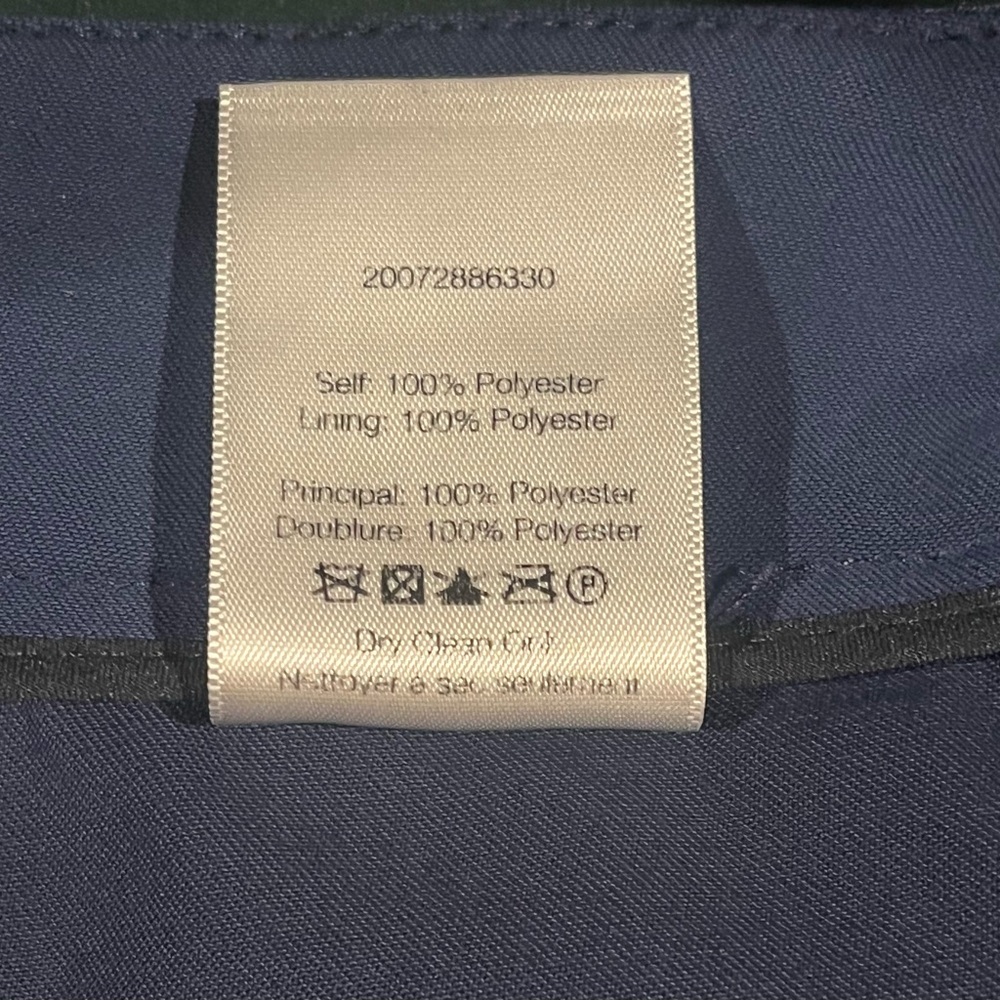 Veronica Beard Navy Blue Fitted Front Pin-tuck/Pleat Flare Trousers - Picture 6 of 6